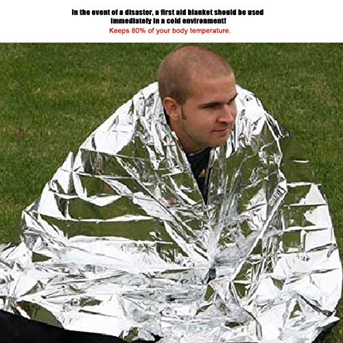 Shaple Cobijas térmicas de emergencia de película de aluminio EVA | Herramienta de supervivencia, manta de camping, perfecta para exteriores, senderismo, camping, dorado