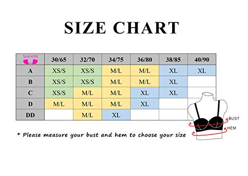 SHEKINI Sujetador Deportivo para Mujer Top con Relleno Extraíble sin Aros sin Cierre y Tirantes Regulables para Deporte de Impacto Bajo Pack de 3(M/L,B)