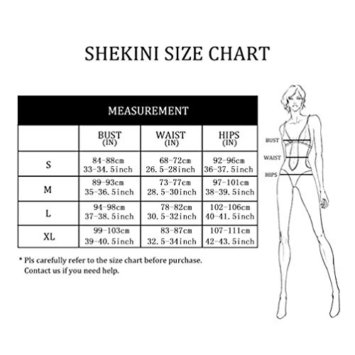 SHEKINI Trajes de baño Mujer de Un Hombro con Relleno de la Hoja de Loto Cheeky Halter Bikini Set Bañador de Dos Piezas para Mujer (XL, Azul Oscuro-2)