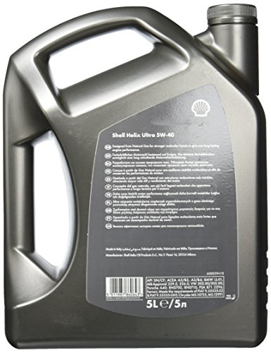 Shell Helix Ultra 5w-40 Aceite de motor totalmente sintético, 5 litros