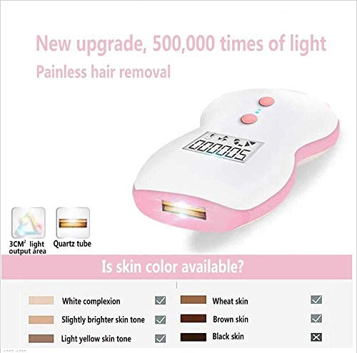 SHENAISHIREN Depiladora Luz Pulsada For La Depilación Permanente del Vello Visible En Casa con 2 Cabezales: Cuerpo, Cara Y Zonas Precisión