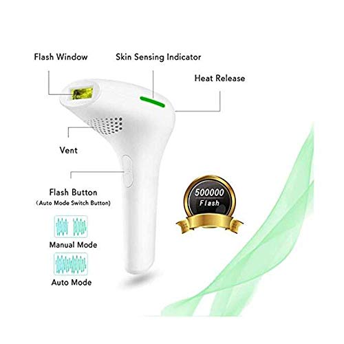 SHENAISHIREN Depiladora Luz Pulsada, for la Depilación Permanente del Vello Visible en Casa con Sensor de Tono de Piel: Cuerpo, Cara y Zona Bikini