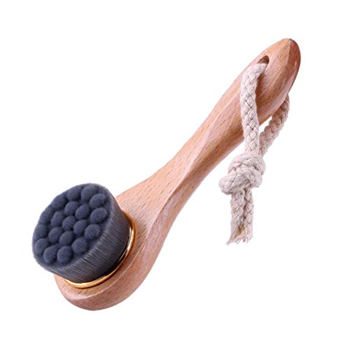 shentaotao Manual De Limpieza Facial Cepillo Cara del Cepillo Cerdas Carbón De Bambú Mango De Madera para El Lavado De La Cara Deep Pore La Exfoliación De Lavado De Maquillaje Masajes Al Cepillo