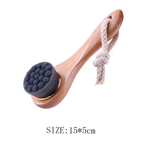 shentaotao Manual De Limpieza Facial Cepillo Cara del Cepillo Cerdas Carbón De Bambú Mango De Madera para El Lavado De La Cara Deep Pore La Exfoliación De Lavado De Maquillaje Masajes Al Cepillo