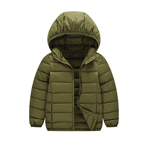 shepretty Niños Unisex Chaquetas de Plumas Ligero con Capucha (90cm-170cm)