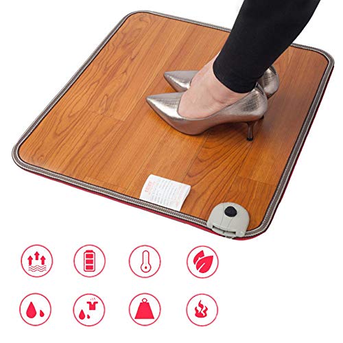 shewt Alfombrilla calefactada para pies, Almohadillas térmicas Debajo de los escritorios, Calentador eléctrico para Calentar los Dedos de los pies alfombrados para oficinistas, 50 30 (55) cm