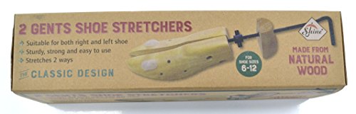 SHINE 2 x extensores de zapatos de madera, para mujer, para evitar ampollas y juanetes, para talla (Large, Men wood)