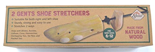 SHINE 2 x extensores de zapatos de madera, para mujer, para evitar ampollas y juanetes, para talla (Large, Men wood)