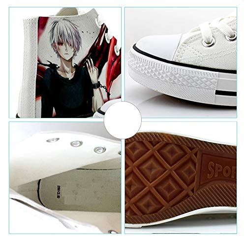 SHIQI-DYMX Anime Natsume Cuenta de Amigos Ayuda Baja Pintada a Mano Zapatos de Cosplay de Graffiti Zapatos de Lona Moda Casual Zapatos de Estudiante,39