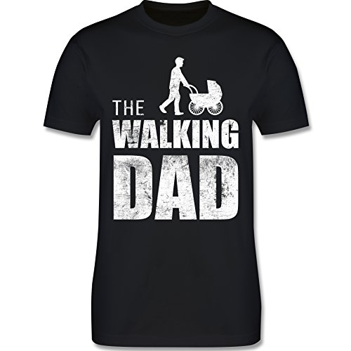 Shirtracer Camisetas Hombre The Walking Dad Regalo de cumpleaños para el Padre (Negro, L)