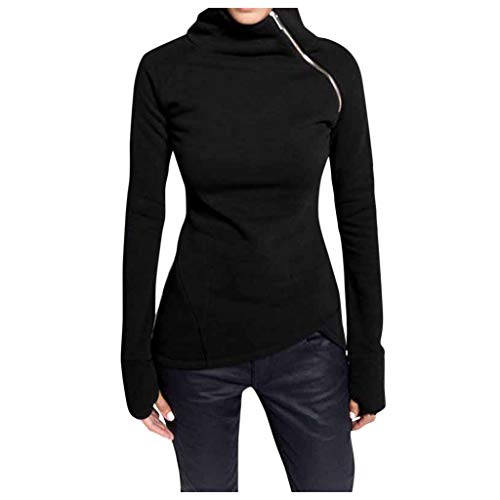 SHOBDW LiquidacióN Sudadera con Capucha para Mujer Impreso Color Block Patchwork OtoñO Invierno Mujer Sudadera Manga Larga Pullover Tops Blusa(Verde,L)