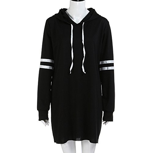 SHOBDW Liquidación Venta Moda Mujer Sexy Nueva Otoño Invierno Sudadera con Capucha Larga Sudadera Jersey Pullover Manga Larga Vestido(Negro,M)