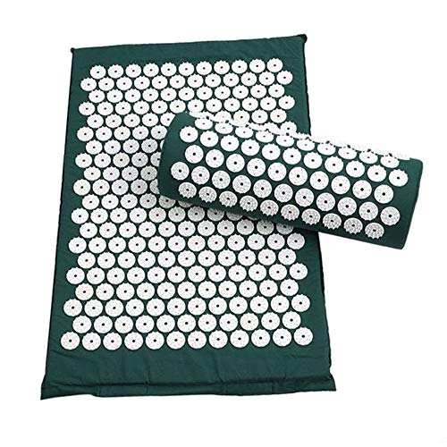 SHOUJIK Acupresion Espalda Esterilla Masaje Acupresion para El Dolor De Espalda y Cuello Dolor Ciático Insomnio Alivio Muscular Relajación For Acupresion Flor de Loto