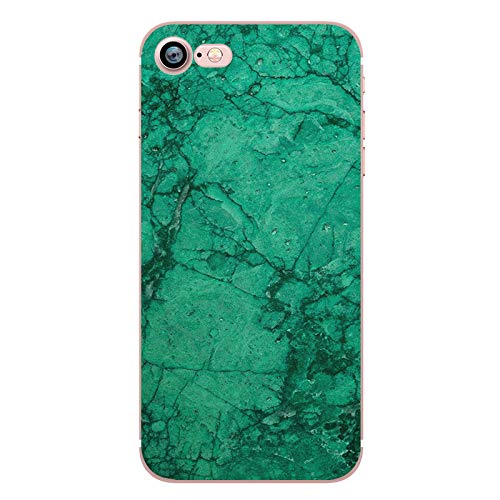 SHOUJIQQ Phone Caso,Mobile Phone Shell Simple Fashion Green Marble Pattern Painted TPU Soft Shell Tempered Glass Shell Shockproof Shatter-Resistant Mobile Phone Sets For iPhone XS/MAX/XR,For IPhonex