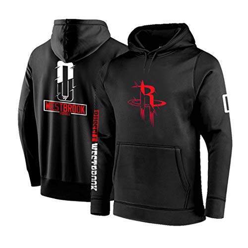 SHR-GCHAO Sudadera con Capucha De Baloncesto Masculino, NBA Houston Rockets # 0 Russell Westbrook Pullover Suelta La Camiseta De Baloncesto, Cómodo De Llevar, Relajante Y Fresco,4XL(191~195cm)