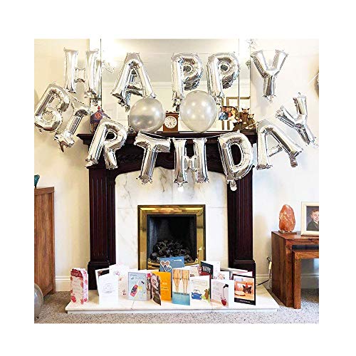 SHUIBIAN 18er Cumpleaños Globos, Decoración de cumpleaños 18 en Plata, Feliz cumpleaños Decoración Globos 18 Años, Globos Numeros para Fiestas,Globos de Aluminio para Niñas Chico