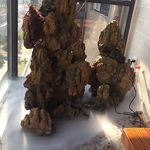 Shumo Nebulizador ultrasónico de 3 Cabezales Fogger Humidificador de Acero Inoxidable Aeromist Hidroponía Nebulizador Fuente de Agua Estanque Atomizador