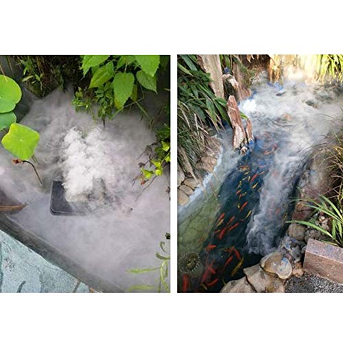 Shumo Nebulizador ultrasónico de 3 Cabezales Fogger Humidificador de Acero Inoxidable Aeromist Hidroponía Nebulizador Fuente de Agua Estanque Atomizador