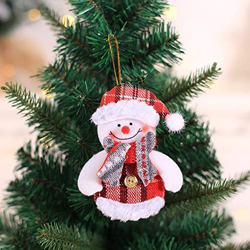 shunan Ornamentos de Navidad Elk Santa Claus muñeca Colgante Feliz Año Nuevo de Navidad Decoración de Navidad for el hogar Accesorios Decorativos (Color : Doll Pendant 2)