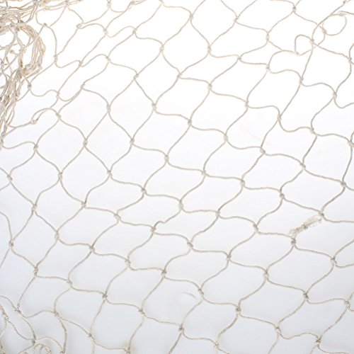 Sicai Red de pesca decorativa, red de pesca blanca decorativa para la pared detrás de la barra, para fiestas; colgante de pared para decorar, 100 x 200cm