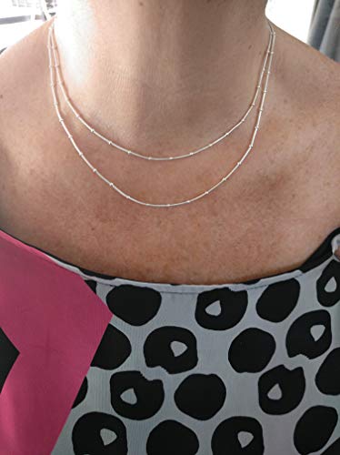 Sicuore Elegante Gargantilla Collar Cadena para Mujer - Plata De Ley 925 Incluye Estuche para Regalo (45)