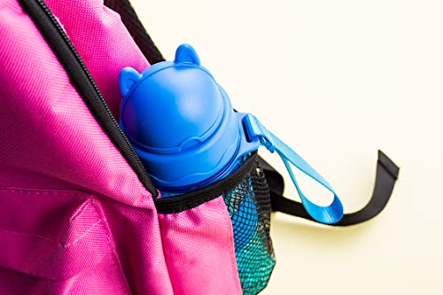Sigdio - Botella de agua para niños y niñas, con pajita libre de BPA, ideal para el hogar, la escuela y actividades al aire libre, morado