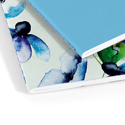 SIGEL JN704 - Set de 2 cuadernos, rayada, formato similar A6, color azul