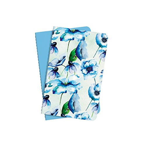 SIGEL JN704 - Set de 2 cuadernos, rayada, formato similar A6, color azul