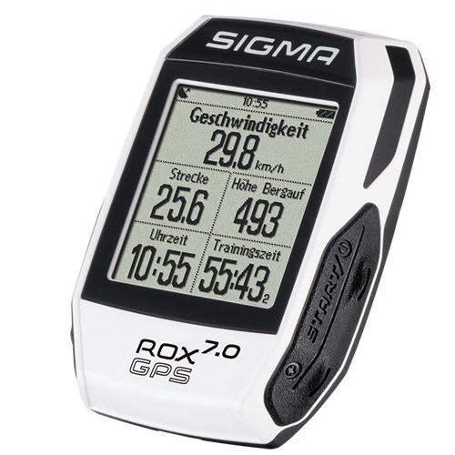 Sigma Sport Rox Gps 7.0 Ciclocomputador bici, Unisex Adulto, Blanco, Talla Única