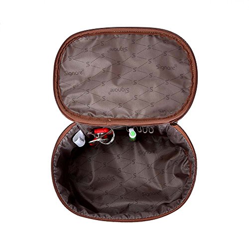 Signare Tapiz Neceser Mujer Organizador de Maquillaje Bolsa de Maquillaje Neceser Maquillaje con diseño de Flores y Criaturas de jardín (Peonía)