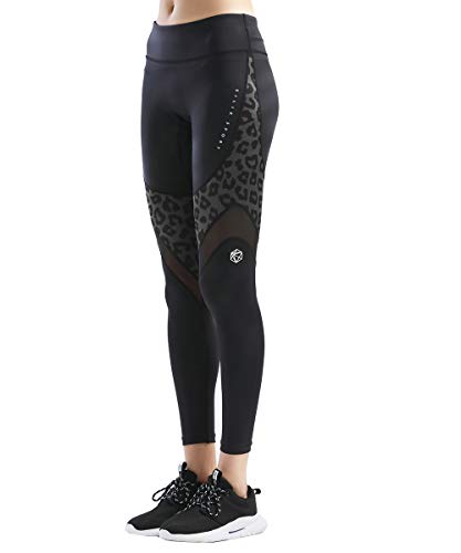 SILIK Womens Sports Workout Leggings atléticos Pantalones de Yoga de Longitud Completa Pantalones de Gimnasia para Correr Gris Oscuro S
