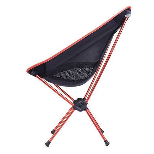 Silla de Camping Plegable con bolsa, plegable y portátil, carga hasta 150 KG, ideal para acambaca/senderismo/viaje/Caza/Pesca, naranja