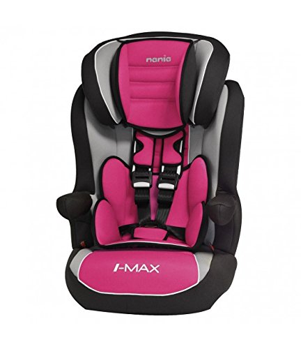 Silla de coche Grupo 1/2/3 (9-36kg) - Fabricación 100% Francesa - 3 estrellas Test TCS/ADAC - 4 coloridos - Protecciónes laterales - Reposa Cabeza relleno y ajustable -reposa brazos abatibles