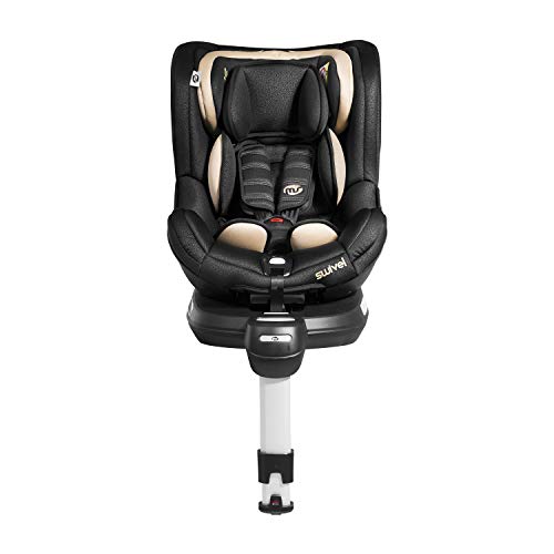 Silla de Coche Swivel Rotative 360º Beige/Negra - Innovaciones MS - Grupo 0-1