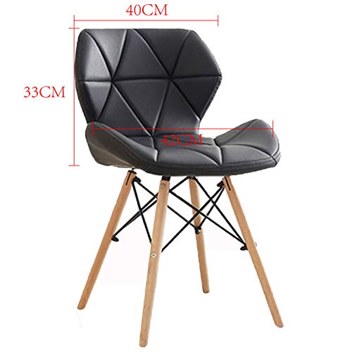 Silla de comedor moderna Ellexir de madera con cómodo asiento acolchado para hogar, oficina o salón