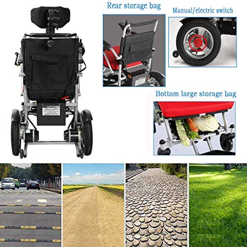 Silla De Ruedas Eléctrica Plegable De Peso Ligero De Ancianos Vespa Aleación De Aluminio De La Batería De Litio Freno Electromagnético