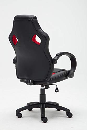Silla Racing De Oficina Fire Estilo Deportivo I Silla Gaming Regulable En Altura & Giratoria I Silla Gamer con Ruedas Deslizantes I Color:, Color:Rojo