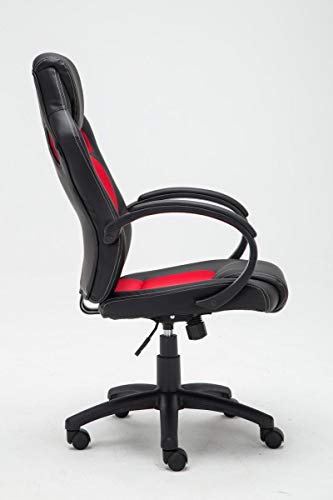 Silla Racing De Oficina Fire Estilo Deportivo I Silla Gaming Regulable En Altura & Giratoria I Silla Gamer con Ruedas Deslizantes I Color:, Color:Rojo