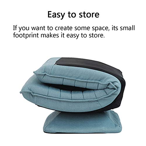 Sillas de Piso Azul marrón para Lectura de Video, reclinación Plegable Plegable amortiguada giratoria Acolchada de los Adultos de los niños para el hogar Interior (Color : Brown)