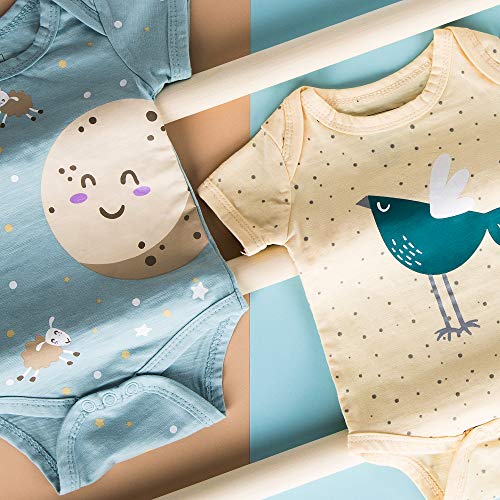 SIMMA Body para Recién Nacidos, para Niños o Niñas, Pack De 3 Ropa De Bambú Orgánico En Una Caja De Regalo, Unisex (3-6 Meses)