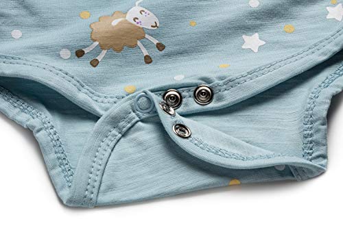 SIMMA Body para Recién Nacidos, para Niños o Niñas, Pack De 3 Ropa De Bambú Orgánico En Una Caja De Regalo, Unisex (3-6 Meses)