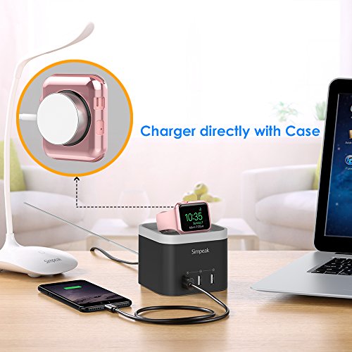 Simpeak Funda Compatible con Apple Watch 38mm Series 3/2(1*Transparent + 1*Rosa Dorado), 2 Packsligero y Suave de Silicona Ultra Fino TPU [Cobertura Completa] Compatible para Apple Watch 38mm