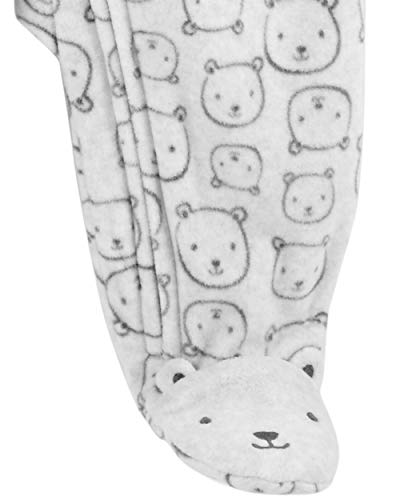Simple Joys by Carter's Baby paquete de 2 calcetines de forro polar para dormir y jugar ,Animals Green/Bears ,0-3 Meses