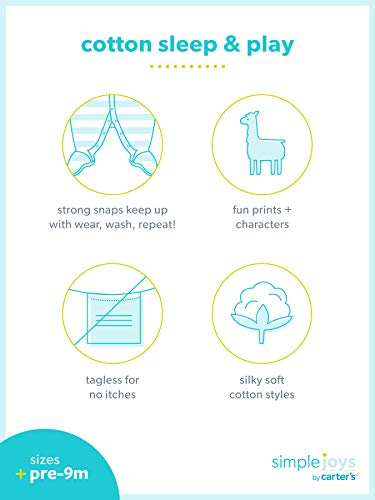Simple Joys by Carter's Infant-and-Toddler-Sleepers, Animals/Pink Dot, 6-9 Meses