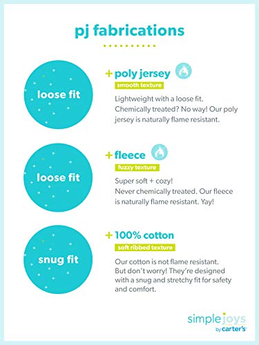 Simple Joys by Carter's pijama de forro polar suelto para bebés y niñas pequeñas, paquete de 3 ,Owl/Cats/Dot ,24 Meses