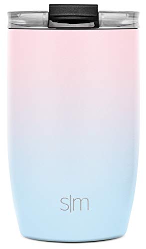 Simple Modern 355 ml (12oz) Voyager Termo Taza con Paja - Vaso Termico de Viaje Café Termica Para Llevar Acero Inoxidable Botella de Agua Dos Tonos: Dulce Caramelo