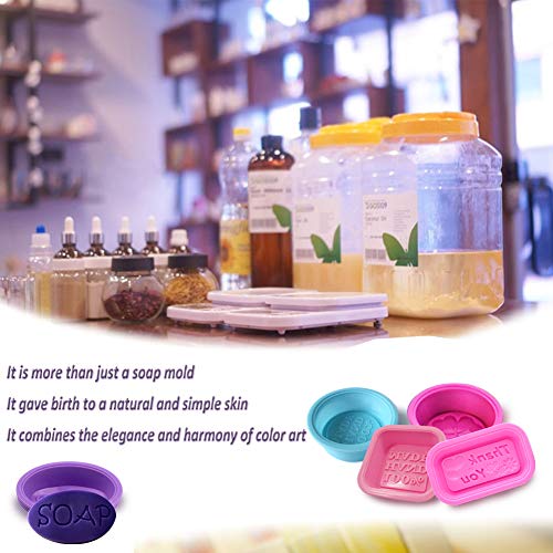 SIMUER - Molde de silicona con 6 cavidades, forma de jabón, molde para tartas, molde para chocolate, galletas, cubitos de hielo