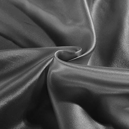 Since Silk Fundas de Almohada de Seda 100% Mora Natural 22 Momme, Suaves y Cuidado de la Cabello Funda de Almohada de Seda 2 Piezas Gris (50 * 90cm)
