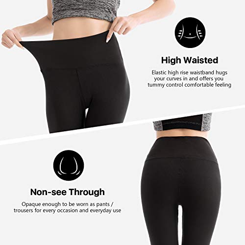 SINOPHANT Mallas de Deporte de Mujer, Leggins Pantalon Deporte Yoga, Leggings Mujer Fitness Suaves Elásticos Cintura Alta para Reducir Vientre
