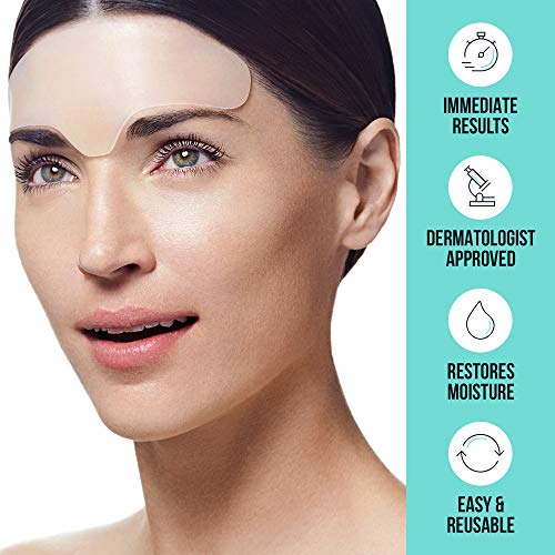 SiO Beauty - Parche antiarrugas para frente, rápido, reutilizable, de silicona, para reducir surcos, líneas de expresión y pliegues